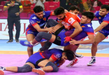 Gujarat Giants stall Dabang Delhi KC’s winning run, ride on Deepak Singh’s High 5 for 31-26 victory