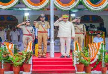 Grand state level function organized at SMS Stadium on 78th Independence Day