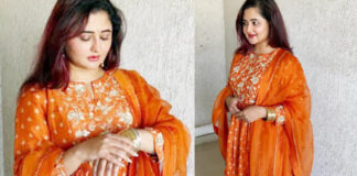 Rashami Desai’s ethnic look in orange outfit